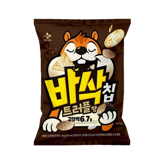 CJ BIBIGO Basak Chip Truffle /Crispy Popped-Rice Truffle Snack / Chrupiąca przekąska ryżowa o smaku trufli 45 g