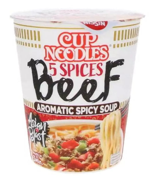 NISSIN Zupa Ramen w kubku Wołowina w 5 Smakach 64 g