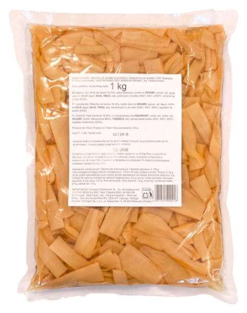 Menma / Marinated Sliced Bamboo Shoots / Marynowane pędy bambusa w plasterkach 1 kg