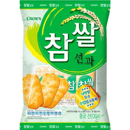 CROWN Chamssal Seon-gwa Rice Crackers / Koreańskie krakersy ryżowe 115 g