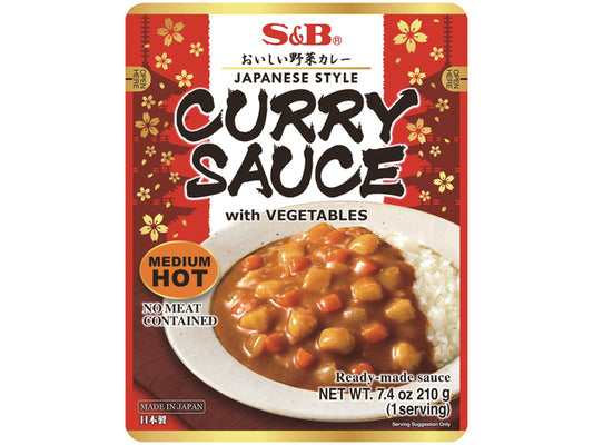 S&B Curry Sauce with Vegetables (Medium Hot) 205 ml / Średnioostry sos curry z warzywami