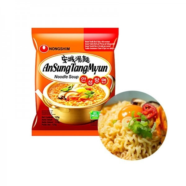 NONGSHIM Ansung Noodle Mild Spicy Soybean Paste Flavor / Koreański ramen AnsungTangmyun 125 g
