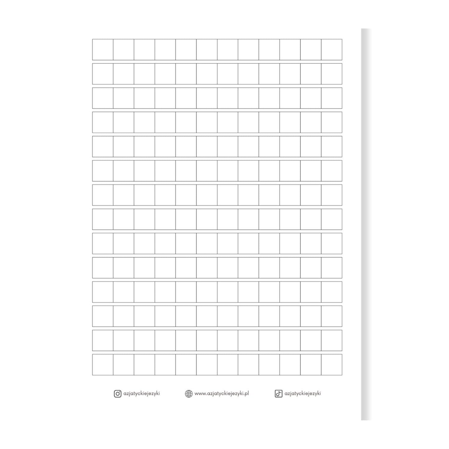 AZJATYCKIE JĘZYKI Sakura Wongoji Notebook / Korean Writing Notebook / Zeszyt wongoji Sakura — do koreańskiego