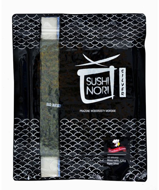 KUCHNIE ŚWIATA Roasted Sushi Nori Silver / Prażone Glony Nori Silver 24 g