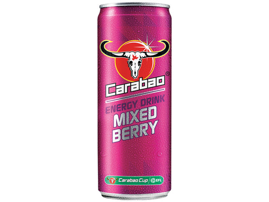 CARABAO Carbonated Energy Drink Mixed Berry / Gazowany Napój Energetyzujący Miks Jagód 330 ml