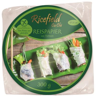 RICEFIELD  Round Rice Paper / Okrągły Papier Ryżowy 22 cm Cu Chi 300 g