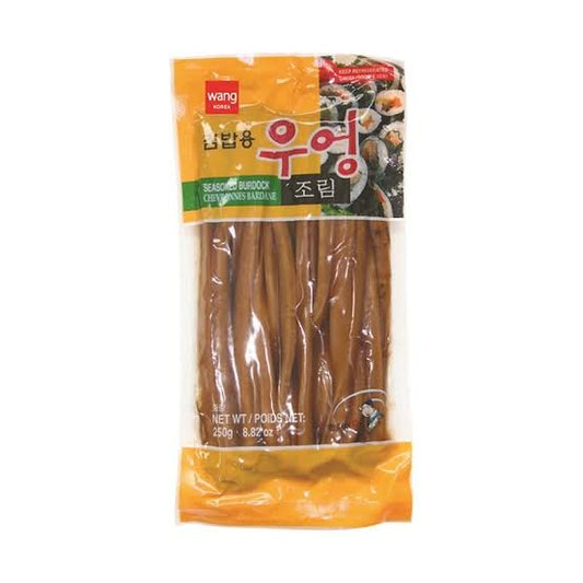 WANG KOREA Seasoned Burdock / Przyprawiony korzeń łopianu do gimbapu 250 g