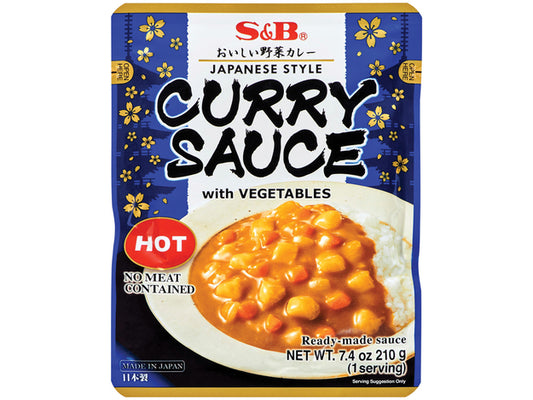 S&B Curry Sauce with Vegetables (Hot) 205 ml / Ostry sos curry z warzywami