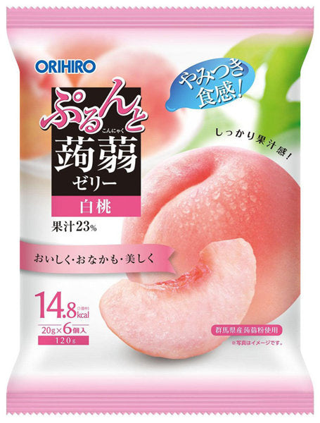 ORIHIRO Peach konjac jelly / Galaretka konjac o smaku brzoskwiniowym 120 g
