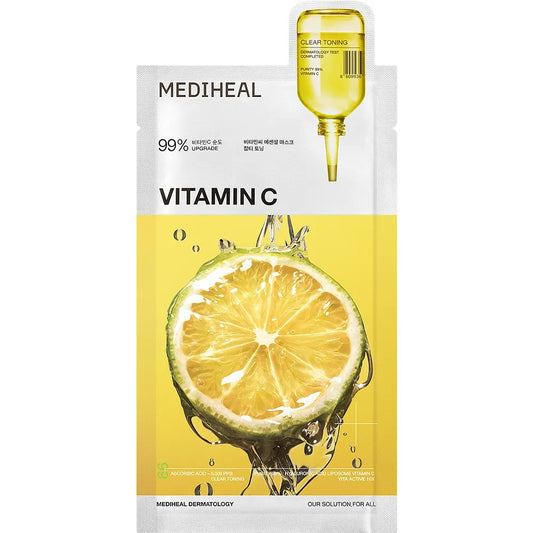 MEDIHEAL Vitamin C Essential Mask Clear Toning / Rozjaśniająco-Nawilżająca Maska w Płachcie z Witaminą C 24 ml