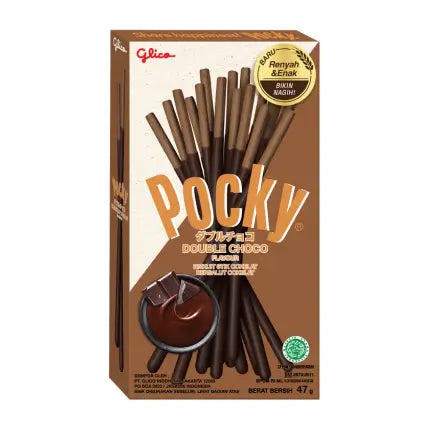 GLICO Pocky Double Choco Flavour / Czekoladowe paluszki oblane czekoladą 47 g
