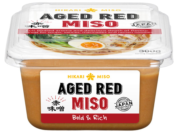 HIKARI MISO Jukusei Aka Miso / Aged Red Miso / Dojrzewająca czerwona pasta miso 300 g