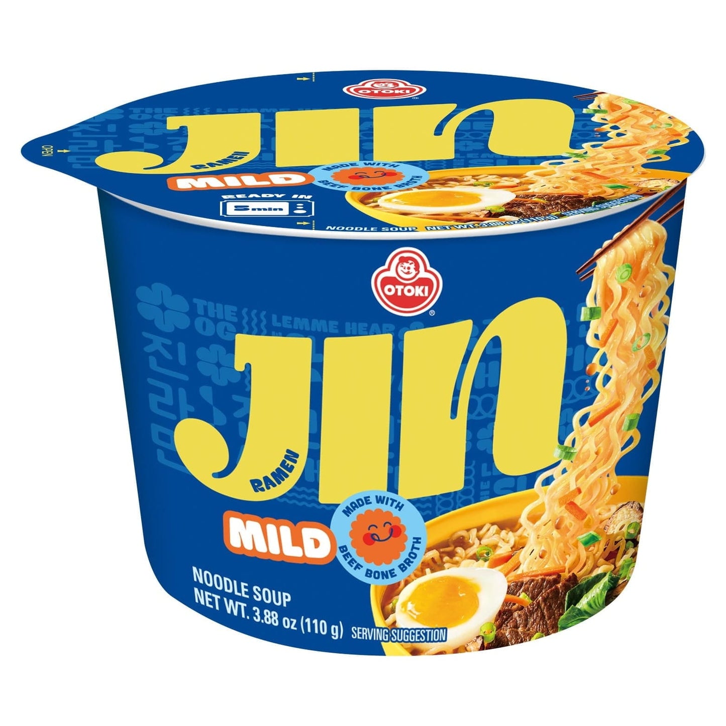 OTTOGI Big Bowl Instant Noodle Soup Jin Ramen Mild / Zupa Jin Ramen Łagodna w misce 110 g