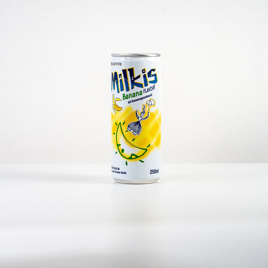 LOTTE Milkis Korean Soda Banana & Milk Flavor / Gazowany Napój Bananowy 250 ml