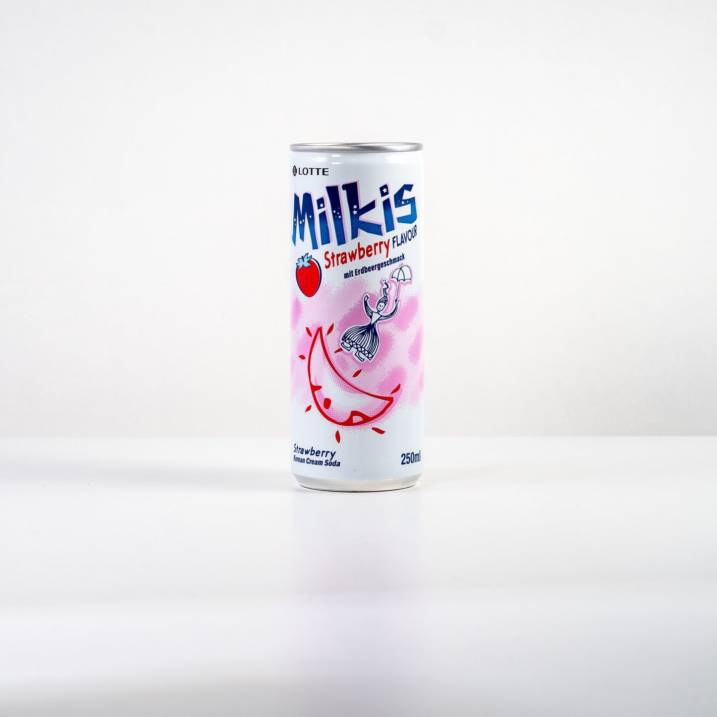 LOTTE Milkis Strawberry Korean Cream Soda / Napój Mleczno-Truskawkowy 250 ml