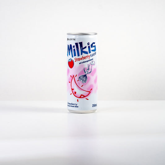 LOTTE Milkis Strawberry Korean Cream Soda / Napój Mleczno-Truskawkowy 250 ml