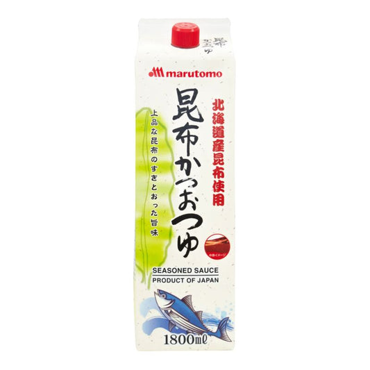 MARUTOMO Tsuyu no moto / Kombu Dashi Tsuyu Seasoned Sauce / Koncentrat Bulionu na bazie dashi, sosu sojowego i mirin 1,8 l