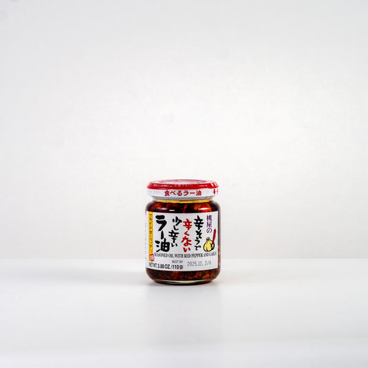 MOMOYA Mild Chili Oil (Looks Spicy but Isn’t) / Olej Rayu z Chili i Smażonym Czosnkiem 110 g