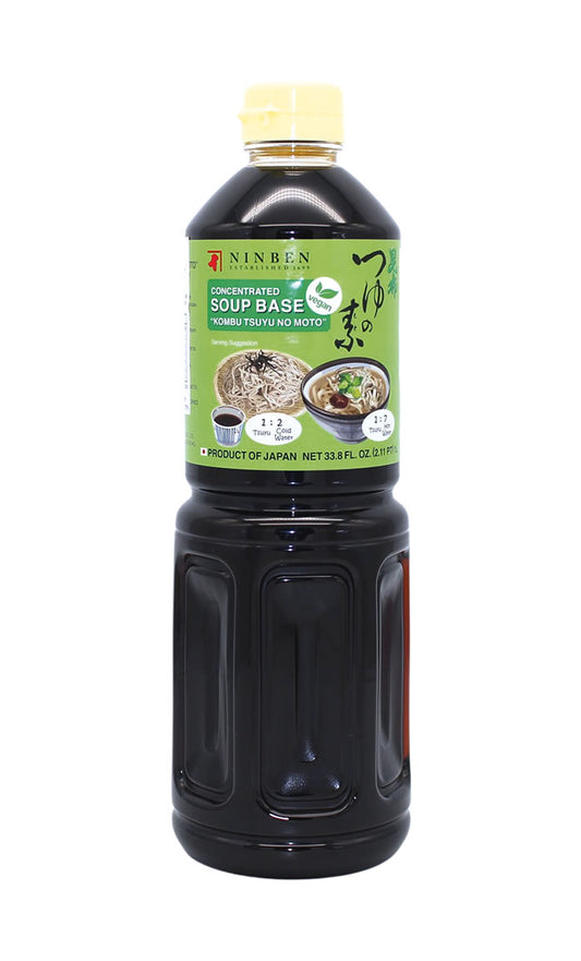 NINBEN Kombu Tsuyu No Moto / Vegan Concentrated Soup Base / Japońska baza do zup z kombu 1 l