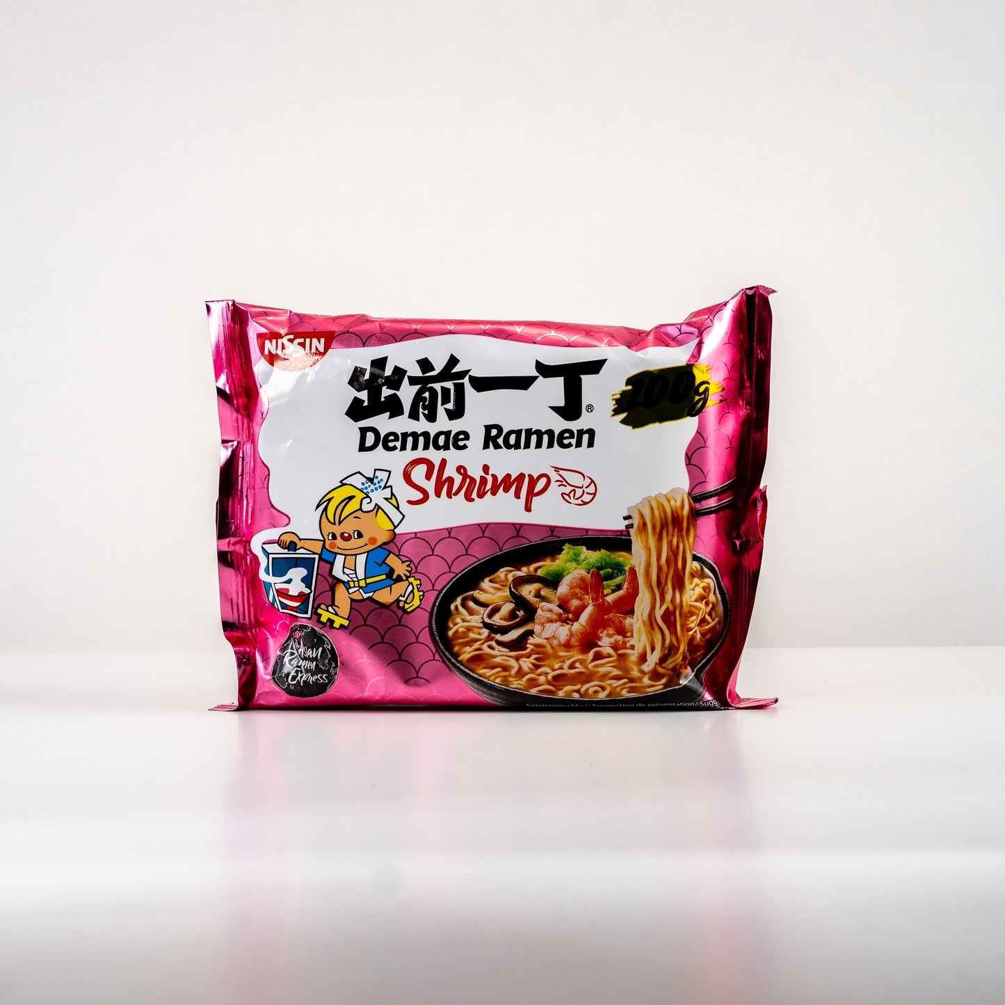 NISSIN Demae Ramen Shrimp Soup / Zupa Demae Ramen Krewetkowa 100 g