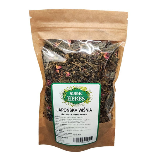 Zielona herbata Sencha japońska wiśnia 100 g