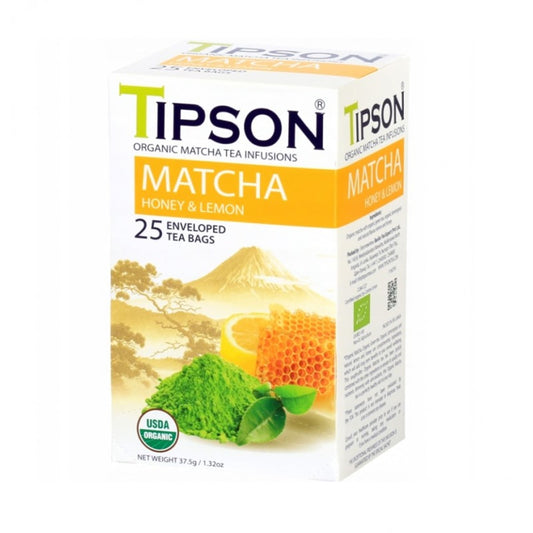 Organiczna Matcha, miód i cytryna 37,5 g, 25 szt. Tipson