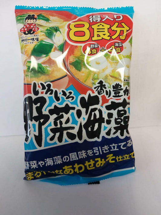Shinshuichi Instant wakame miso soup / Zupa Miso z Wakame i Warzywami (8 porcji) 156,4 g